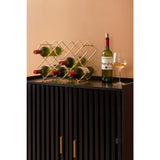 Détail du design aéré du casier à vin Diamants en métal