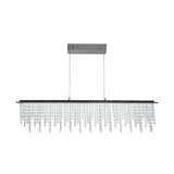 Les "diamants" pendentifs à LED, le pendentif, le métal et le verre en cristal, le chrome, avec des LED fermement construites, pour la salle à manger, le salon, le couloir ou le bureau, 120 cm de long
