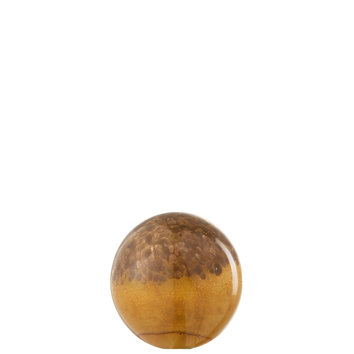 Presse-papier J-Line Layers en verre marron et ocre, design moderne