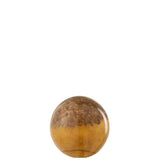 Presse-papier J-Line Layers en verre marron et ocre, design moderne