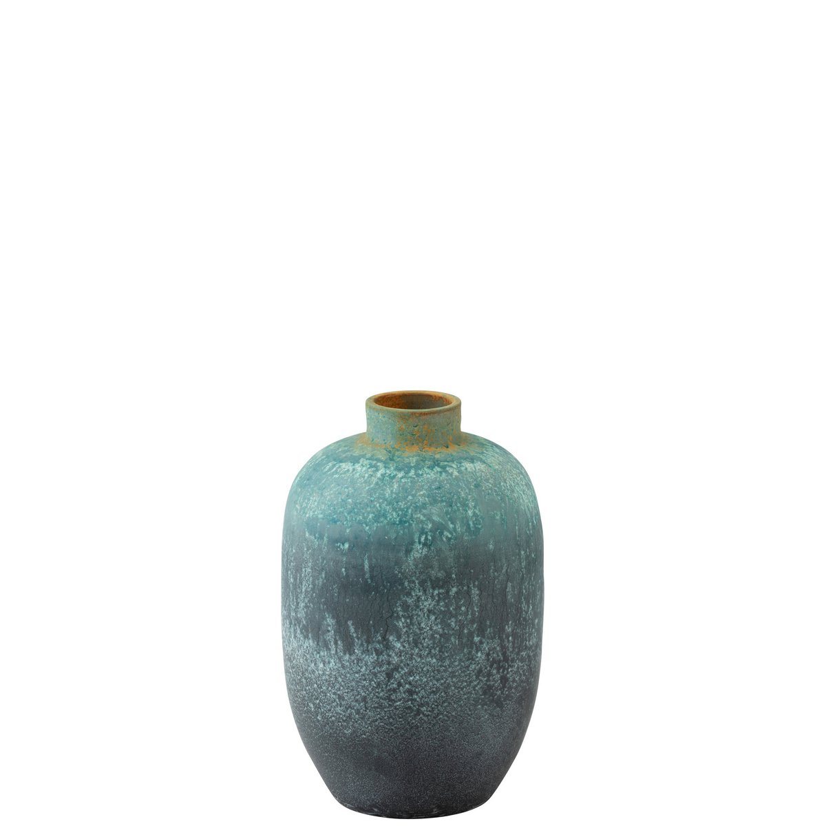 Vase Vintage en Céramique Azure - Vue d'ensemble