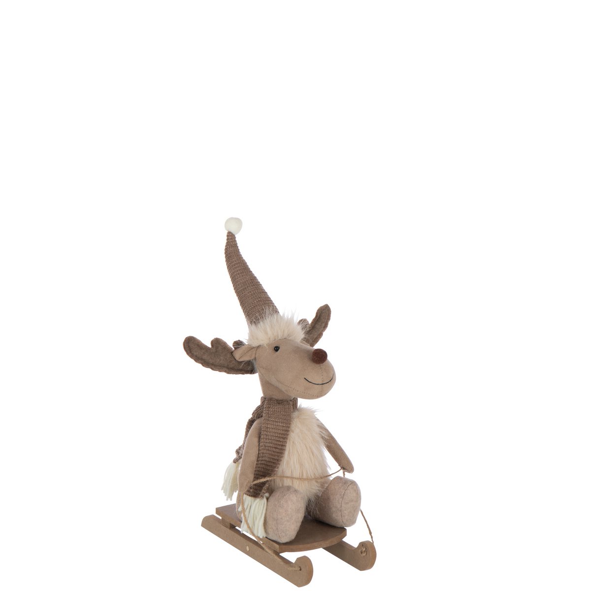 Figurine J-Line Eland Sledge beige dans un intérieur élégant