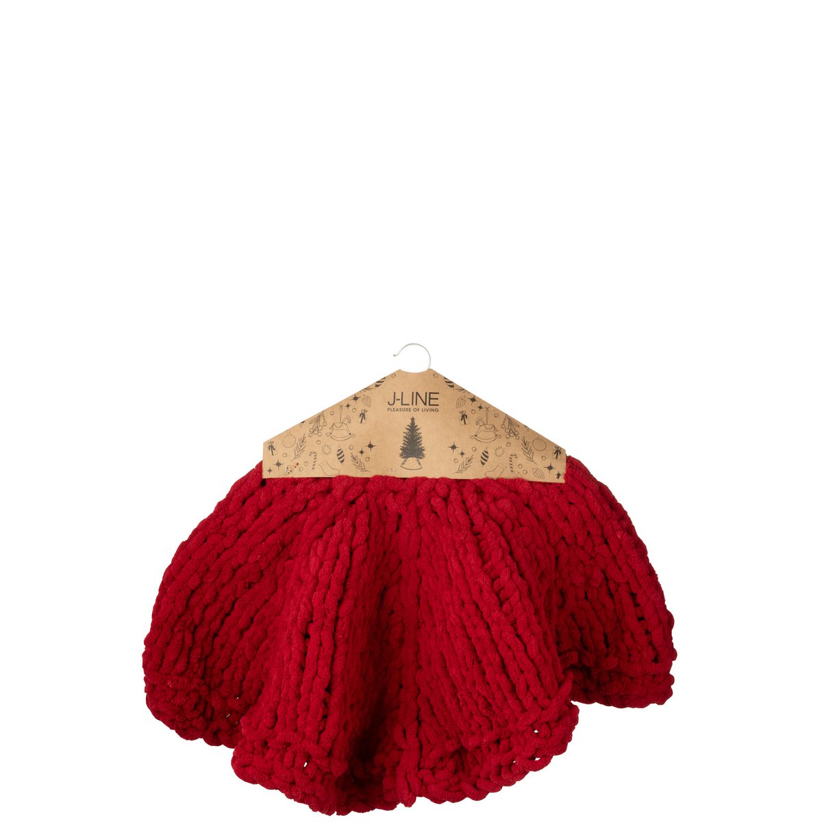 Jupe de sapin J-Line tricotée rouge - vue de face