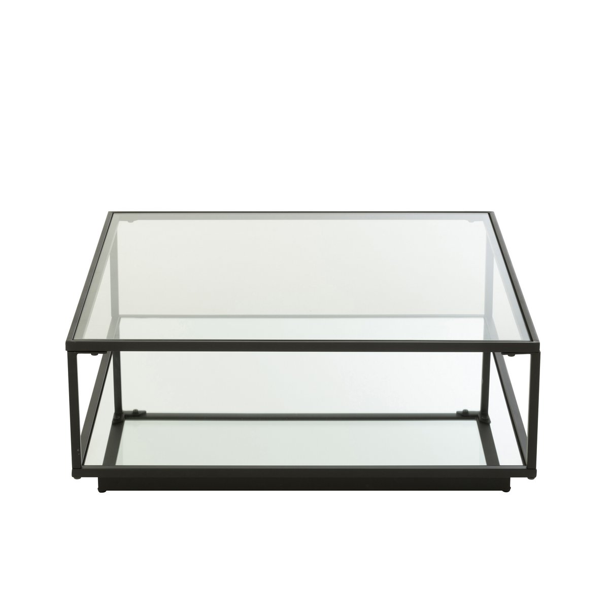 Table basse J-Line - fer/verre - noir - L