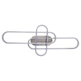 Lampe plafond CCT LED "Carlon" en aluminium et plastique Matt-Silver, avec LED intégrée, de 120 cm de long