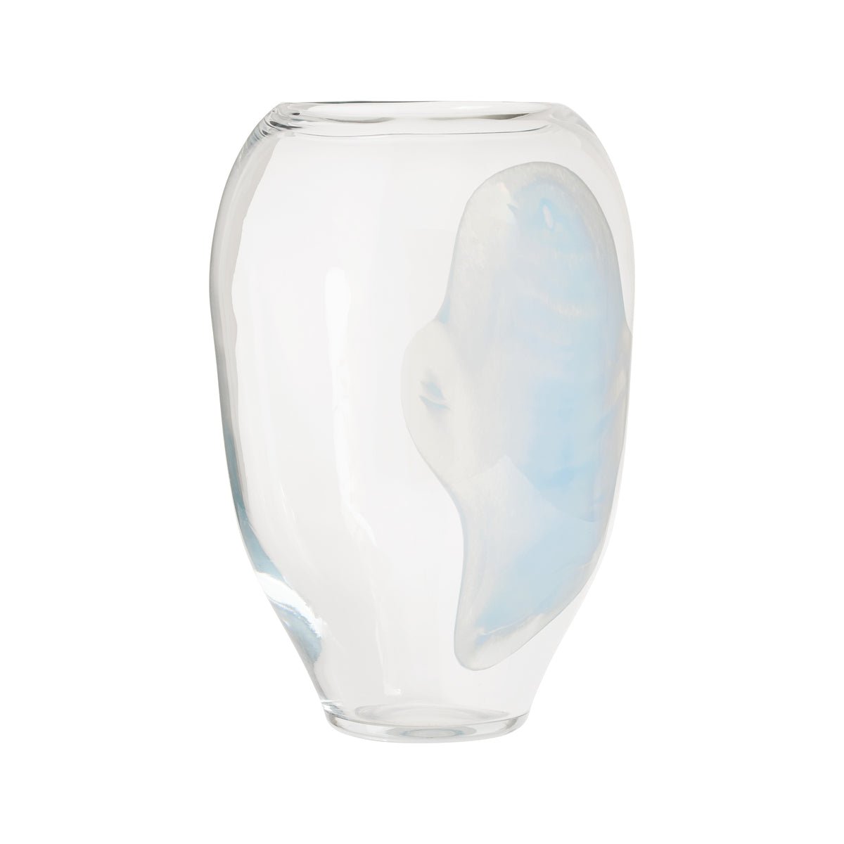 Vase Jali - Grand en verre avec design coloré et bords arrondis