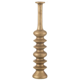 Vase Nebu J-Line en céramique dorée, vue de face