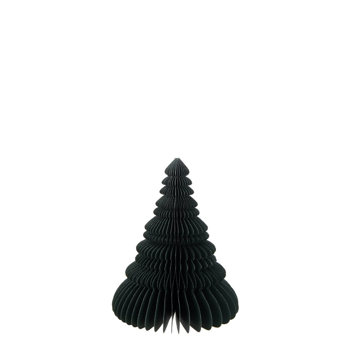 Sapin de Noël pliable en papier vert moyen de J-Line, idéal pour une décoration intérieure élégante et festive.