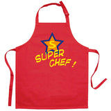 Tablier de cuisine enfant Super Chef recyclé Rouge 52 x 63