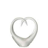 Presse Papier Coeur en Verre Transparent - vue de face