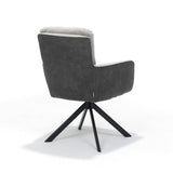 Fred Armchair - Fabric Ecru + Cowboy 104 - Turning Putter 180 Black