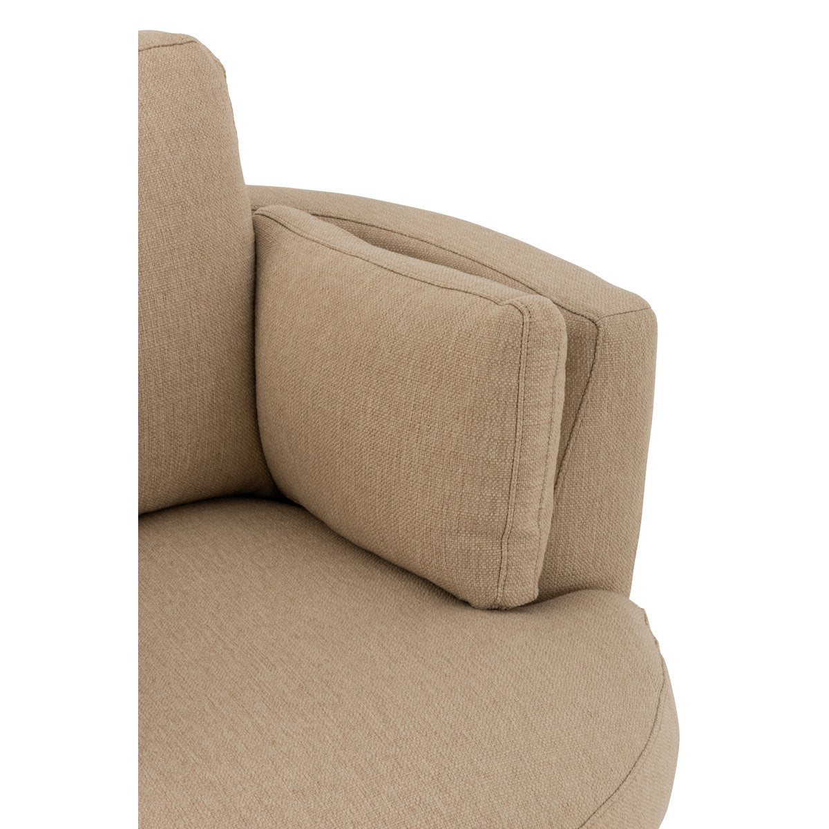 Fauteuil J-Line Beige, vue arrière avec dossier incliné
