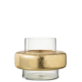 Vase J-Line Cylinder Ring en verre transparent, vue de côté