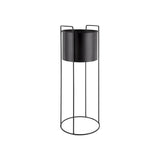Pot de fleurs Essence rond en noir, intérieur moderne