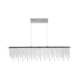 Les "diamants" pendentifs à LED, le pendentif, le métal et le verre en cristal, le chrome, avec des LED fermement construites, pour la salle à manger, le salon, le couloir ou le bureau, 120 cm de long