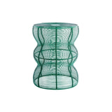 Table d'Appoint Cuerda Onda de Leitmotiv, design rétro et ondulé en vert
