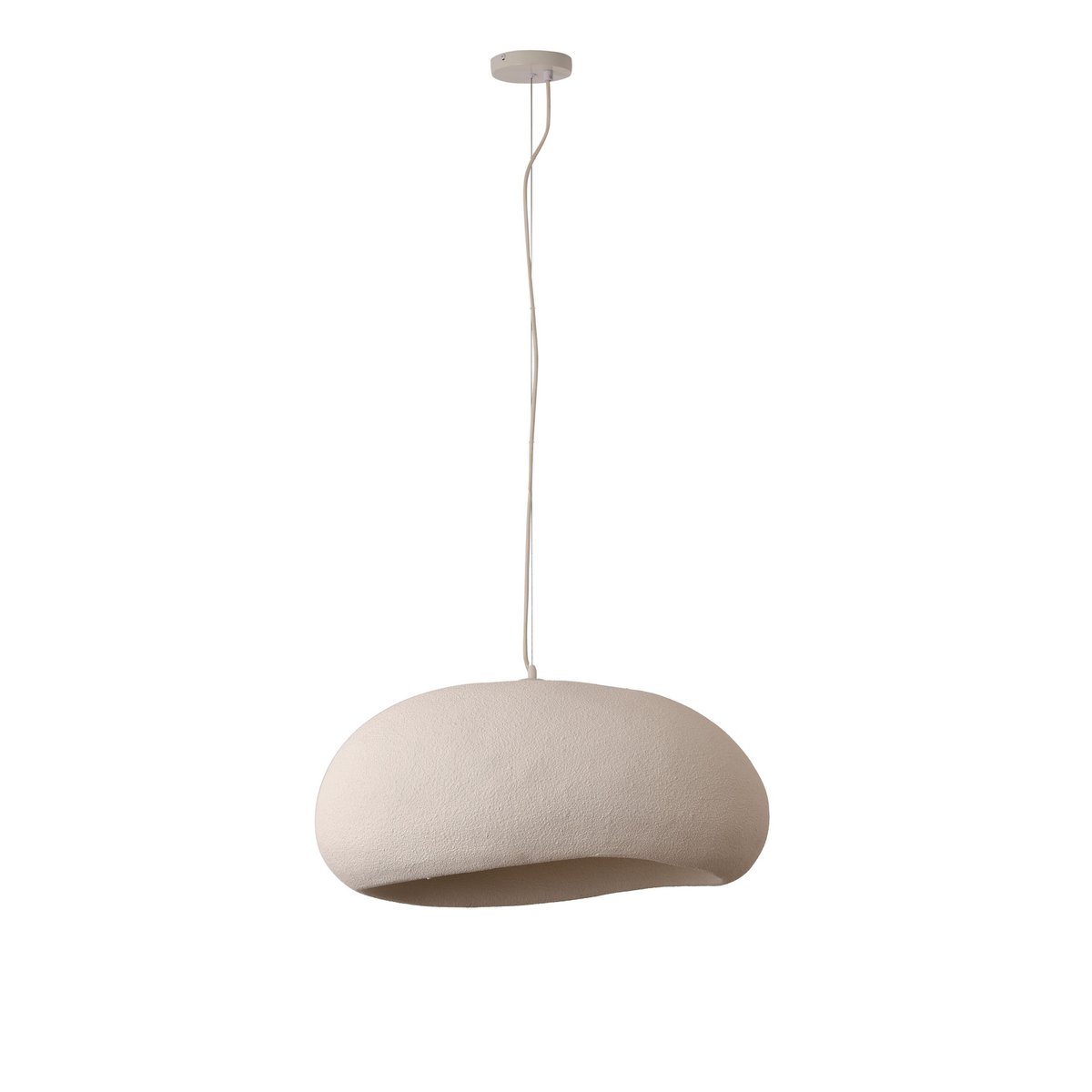 Lampe suspendue Kumo 60 cm en beige, design organique et aérien