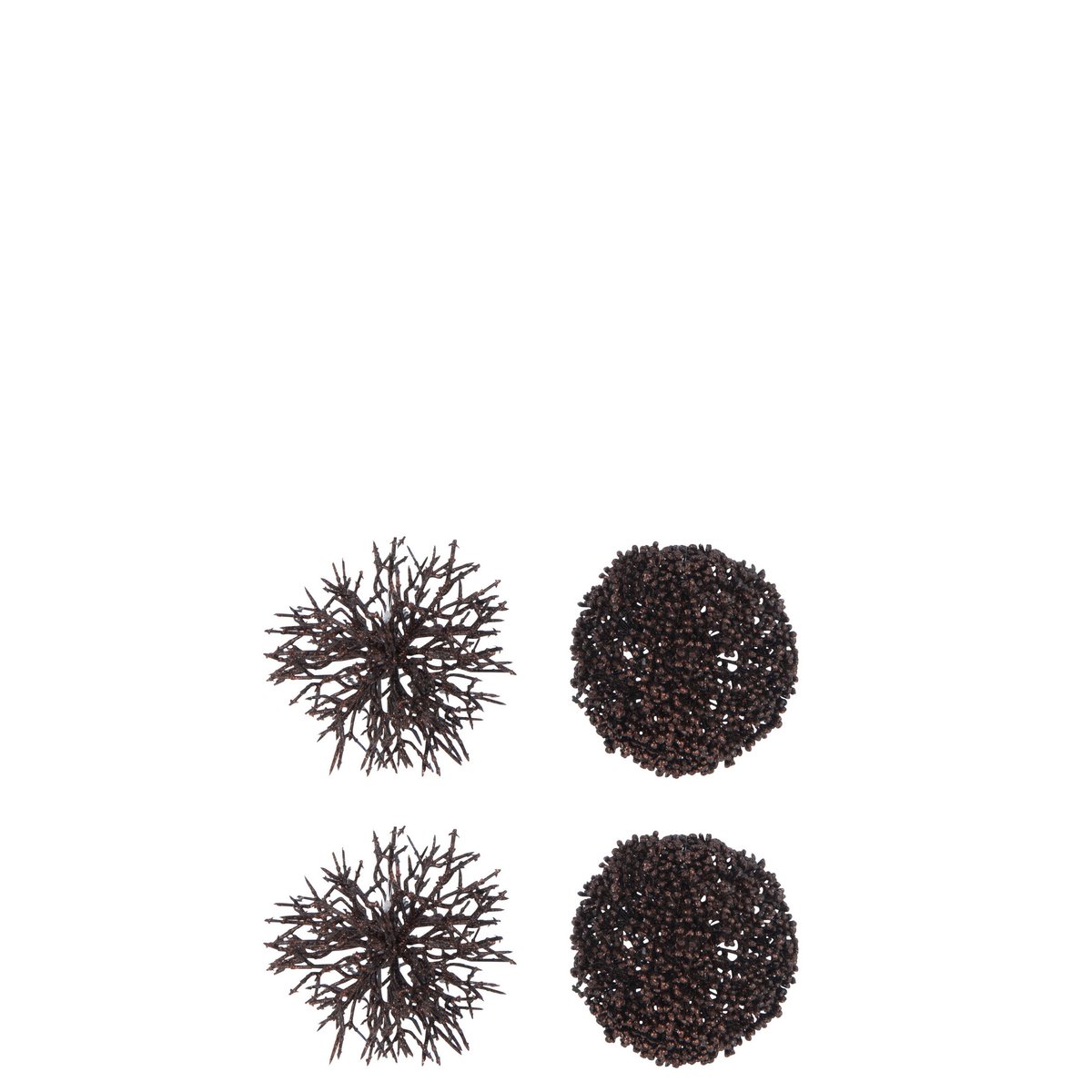 J-Line Ball Hanger Rond Corail - Décoration marron en plastique