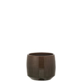 Pot de fleurs J-Line en céramique verte, diamètre 17,5 cm, style classique