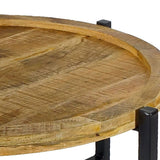 Table d'appoint ø55cm table basse table de salon ronde structure métal Sioux