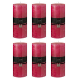 Bougie cylindrique XXL J-Line fuchsia, vue de face