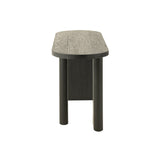 Texture du bois de teck noir de la table console J-Line