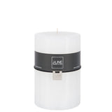 Bougie décorative blanche J-Line, mise en scène sur une table