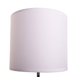 Lampe de table "New York", lampe de table en métal classique avec des lames de texte en blanc, avec une prise E27, 38,5 cm de haut, parfaite pour le salon, la salle à manger, le couloir et le bureau