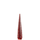 Sapin de Noël décoratif J-Line pailleté - plastique - rouge - moyen