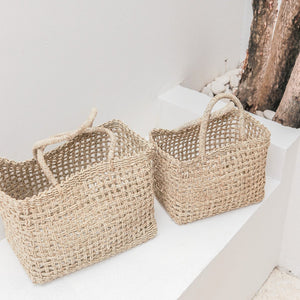 Sac à provisions | Sac de plage MOYO en jonc de mer tissé (2 tailles)