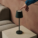 Lot de 4 lampes de table rechargeables vert olive avec station de recharge