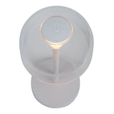 2 Set LED Battery Table Light "Gomba" pour l'extérieur et à l'intérieur, en métal et en plastique en blanc, 18,5 cm de haut