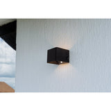 Cordy Wall Light "cube" magnétiquement, env. 10 x 10 cm, en métal noir, avec capteur de mouvement