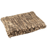 Plaid Tweed J-Line en coton marron/beige, vue d'ensemble
