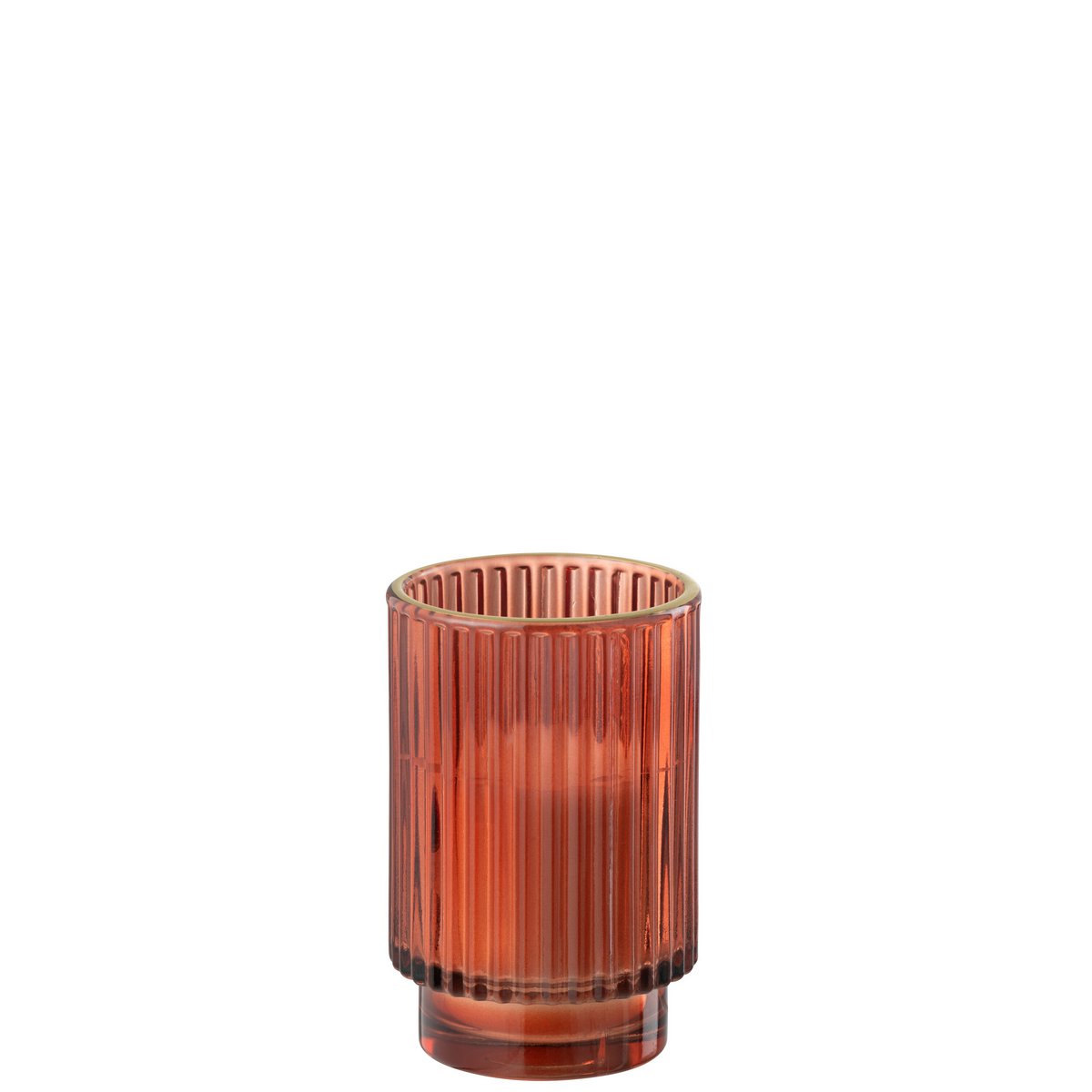 Bougie parfumée J-Line rouge avec étiquette élégante