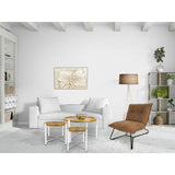 Table d'appoint ø55cm table basse table de salon ronde structure métal Sioux