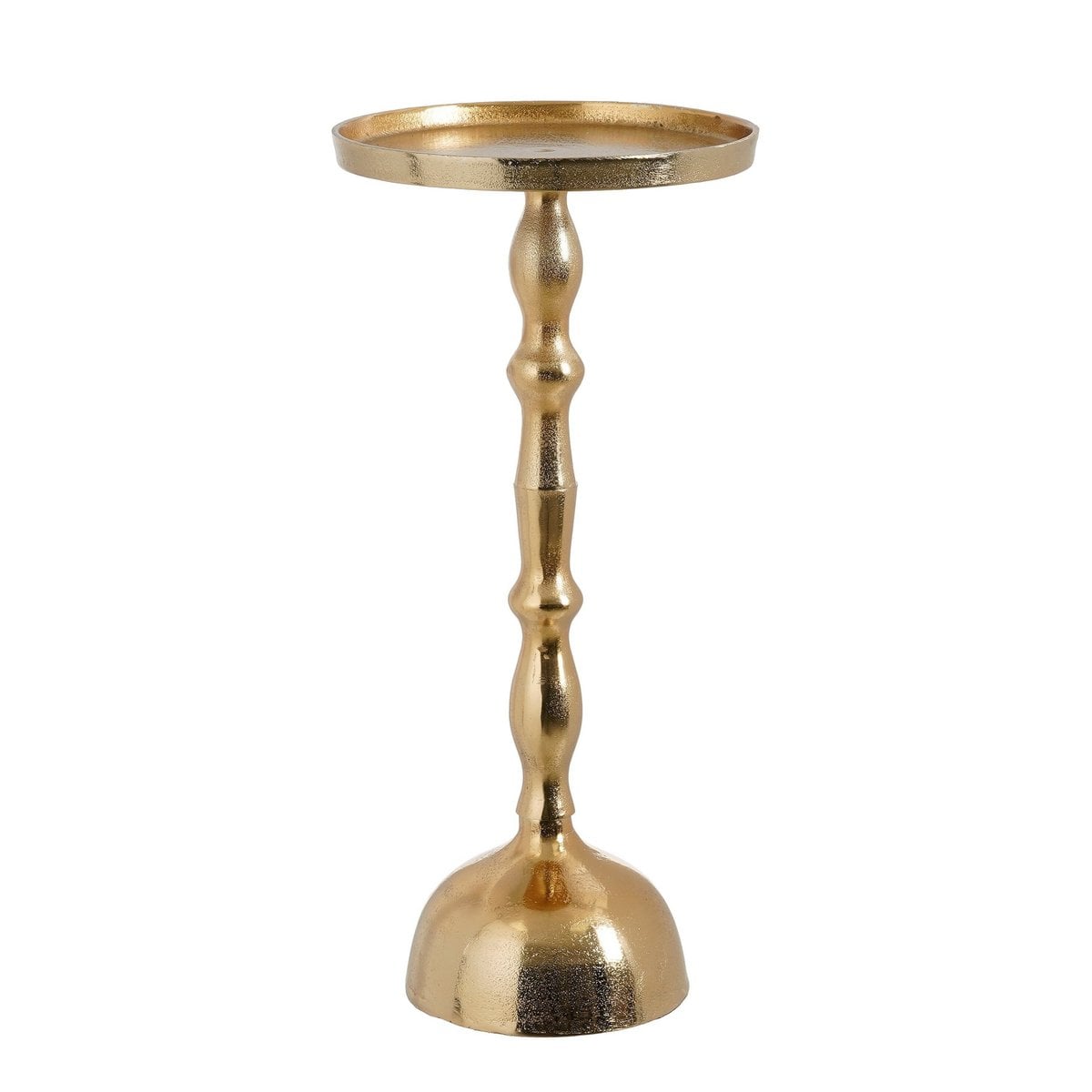Table d'appoint Duco Or - vue de face avec éclairage