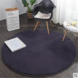 Tapis Moelleux Rond Anthracite 160x160CM - Douceur et confort