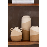 Vase J-Line Calcitly Beige - vue avant avec détails céramique