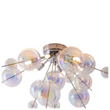 Plafond "Explosion" Iris en métal et verre, versions G9, plafond pour salle à manger, salon, couloir ou bureau, Ø57 cm