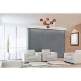Plafond "explosion" métal et verre, versions G9, plafond pour salle à manger, salon, couloir ou bureau, Ø57 cm