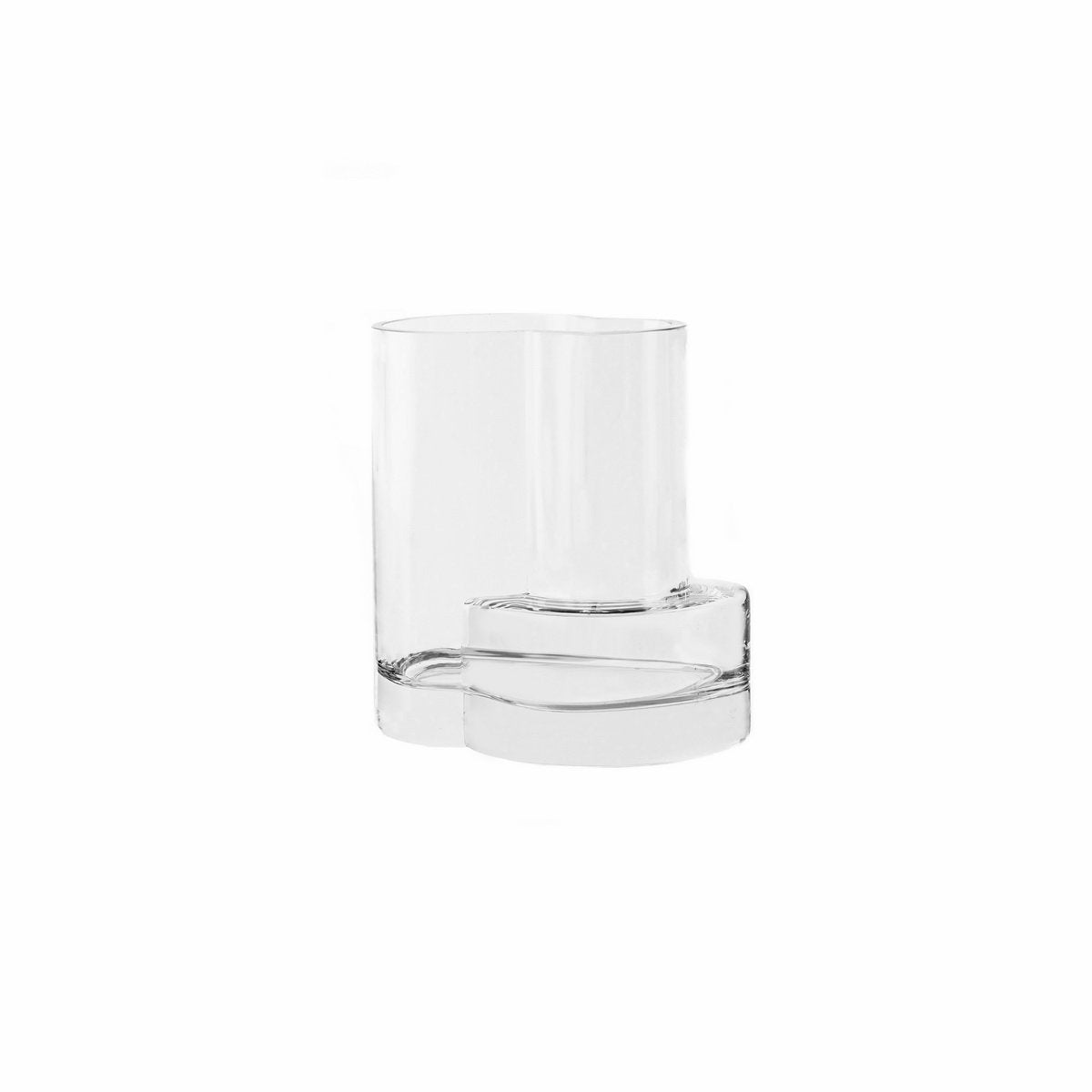 Vue détaillée du vase FUSION 20, mettant en avant son style constructiviste