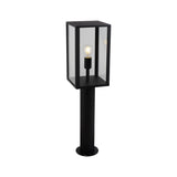 Lumière de la chaussette extérieure "Aila" H: 80 cm, pour l'extérieur, lampe à til -rieur en métal et en verre en noir, E27, lumière de chemin