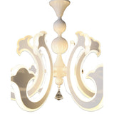 LED Crown "Ludwig" blanc Ø 66 cm, avec des LED fermement installées, métal en blanc