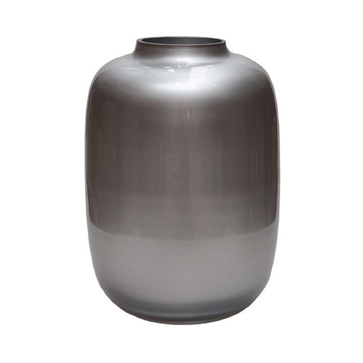 Vase Artique argent - vue de face avec détails brillants