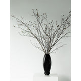 Vase moderne, design innovant, verre haut de gamme noir. RUD30