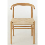 Détail de la chaise J-Line Toon en bois naturel - finition élégante