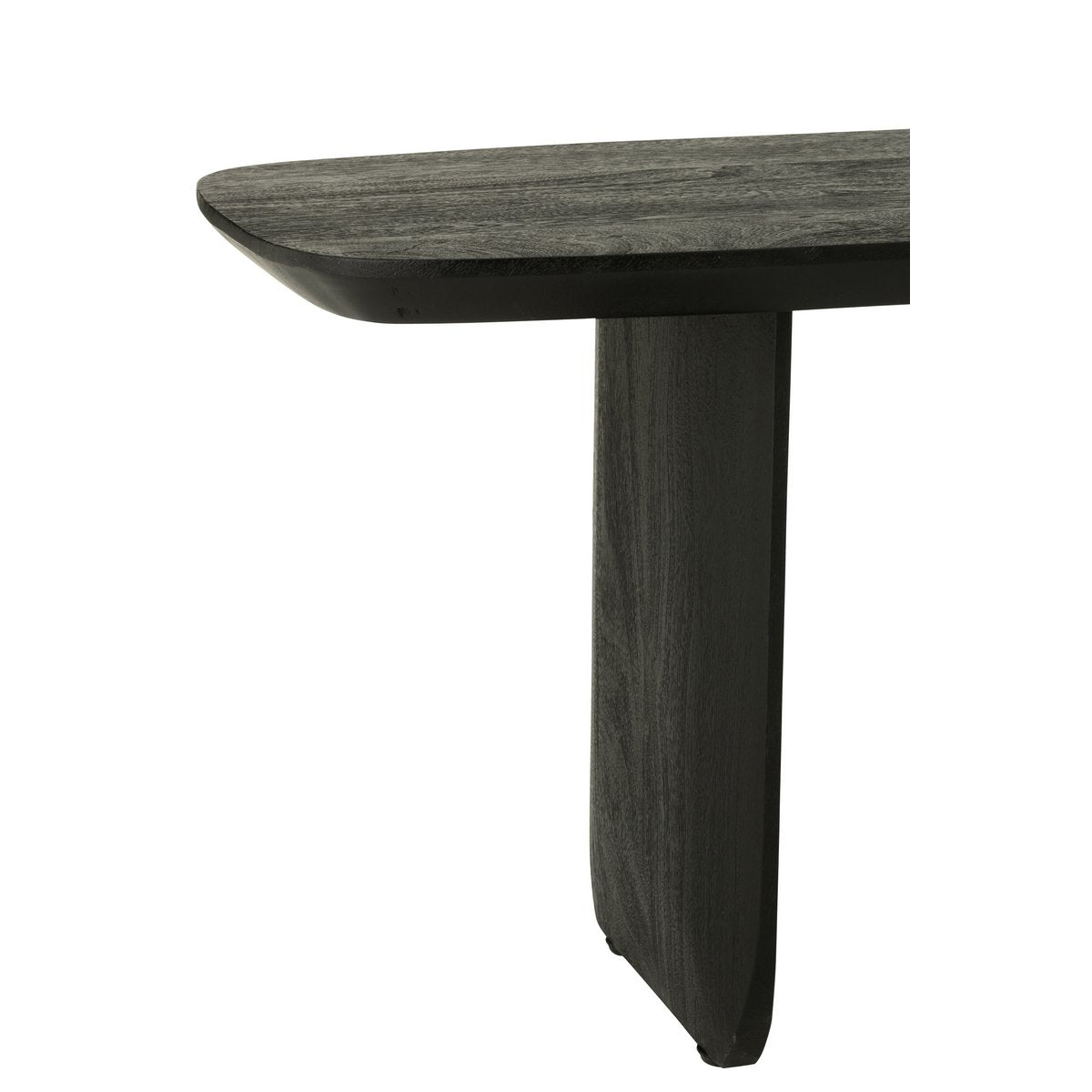 Canapé J-Line en bois d'acacia noir, angle droit