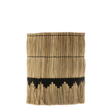 Abat-jour J-Line motif herbe naturel et noir en rotin, élégant et moderne