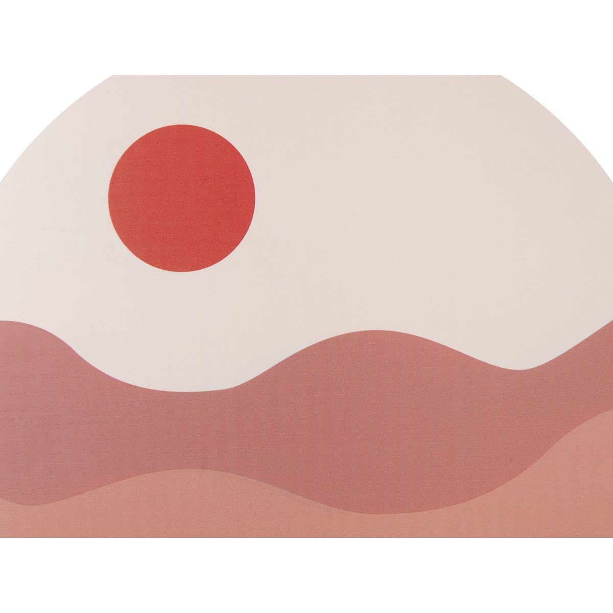 Tableau coucher de soleil en bois, ambiance salon moderne